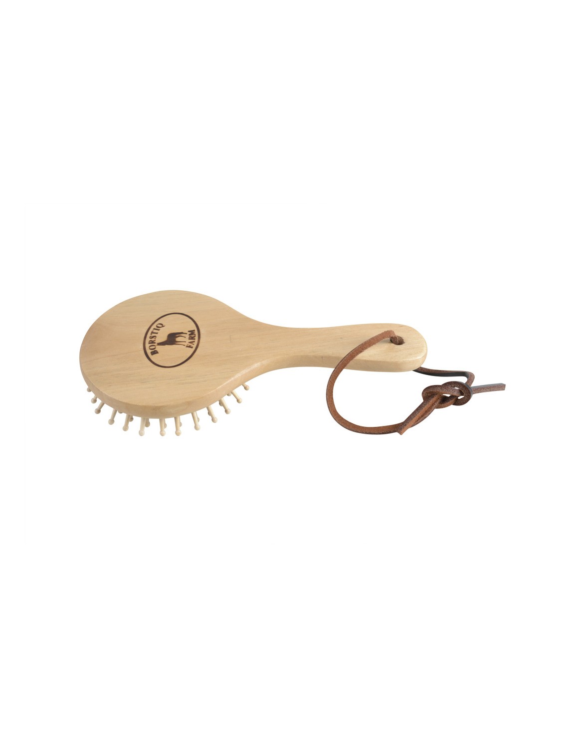 BROSSE A CRINS RONDE AVEC PICOTS BOIS BORSTIQ