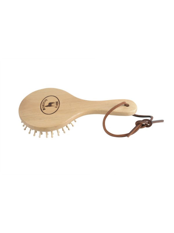 BROSSE A CRINS RONDE AVEC PICOTS BOIS BORSTIQ