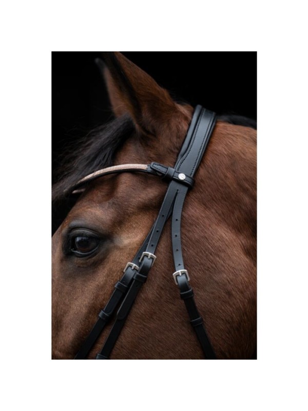 BRIDON EN CUIR CHEVAL AVEC RENES SANGLE KOPENHAGEN  HKM