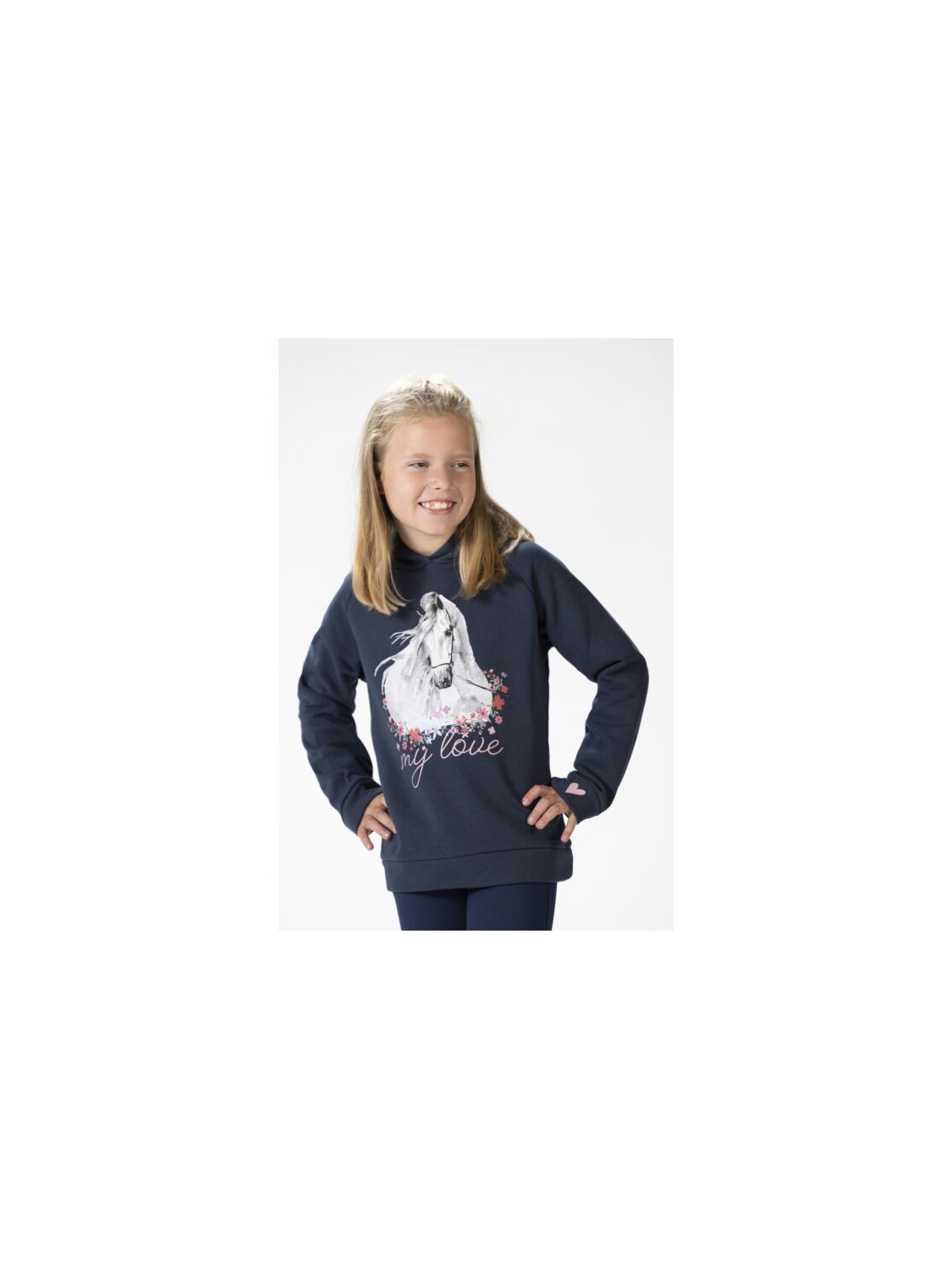 SWEAT A CAPUCHE EQUITATION ENFANT HORSE SPIRIT HKM