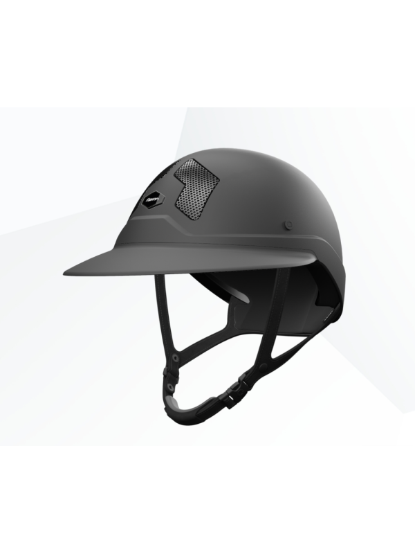 Casque d'équitation Armet Flex On Dark jugulaire noir visière Angel