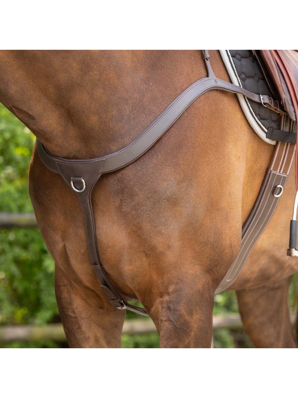 COLLIER DE CHASSE CHEVAL EN CUIR AVEC POIGNEE QHP