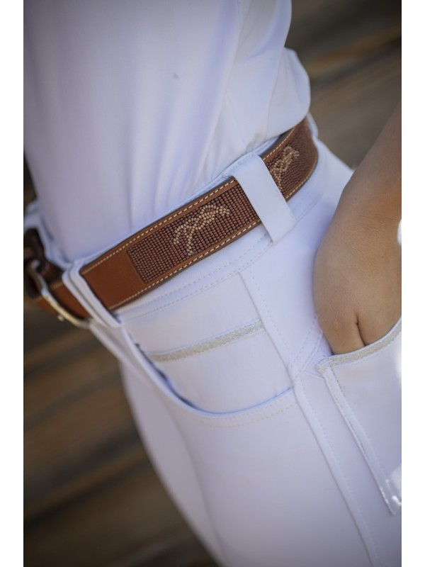CEINTURE EQUITATION CUIR PENELOPE "PEARLOG"