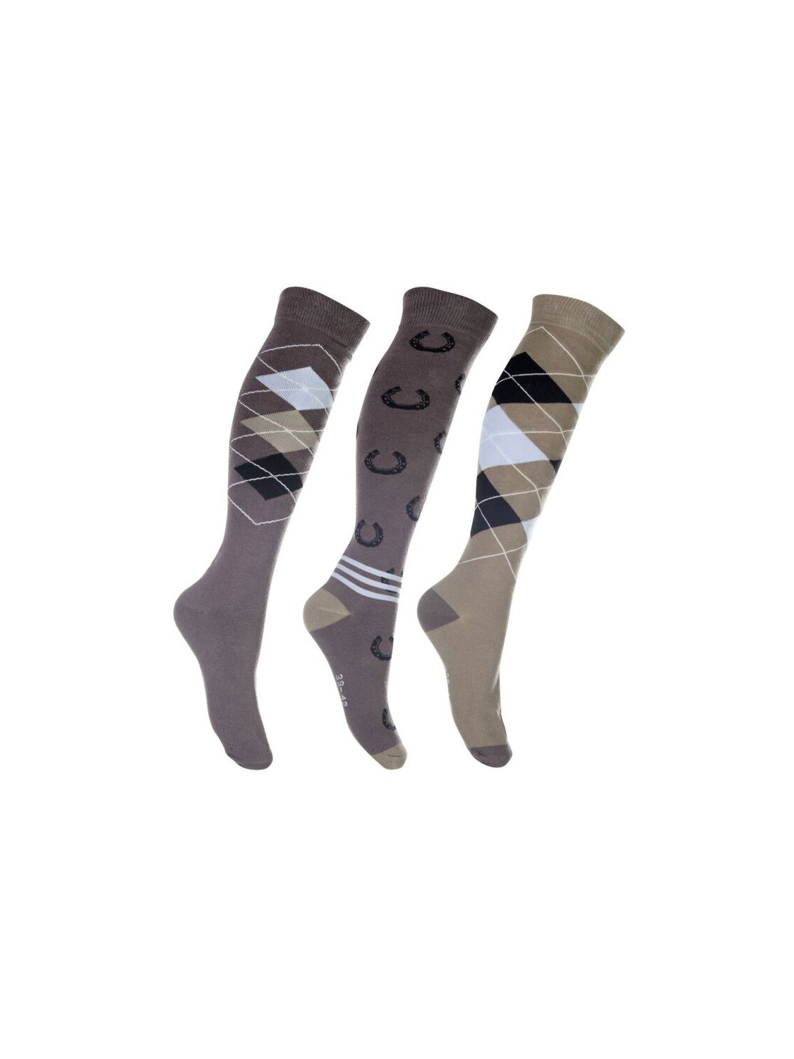 LOT DE 3 CHAUSSETTE D'EQUITATION "CARDIFF" HKM