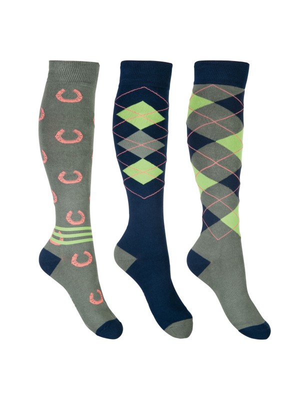 LOT DE 3 CHAUSSETTE D'EQUITATION "CARDIFF" HKM