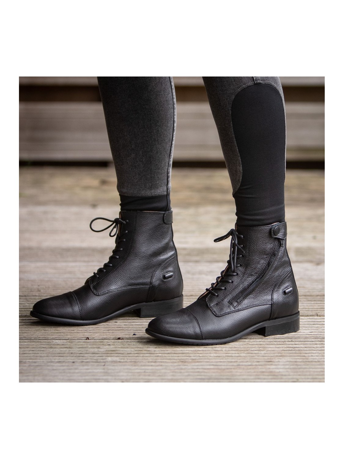 BOOTS EN CUIR BELLISA ZIP ET LACET HARRYS HORSE