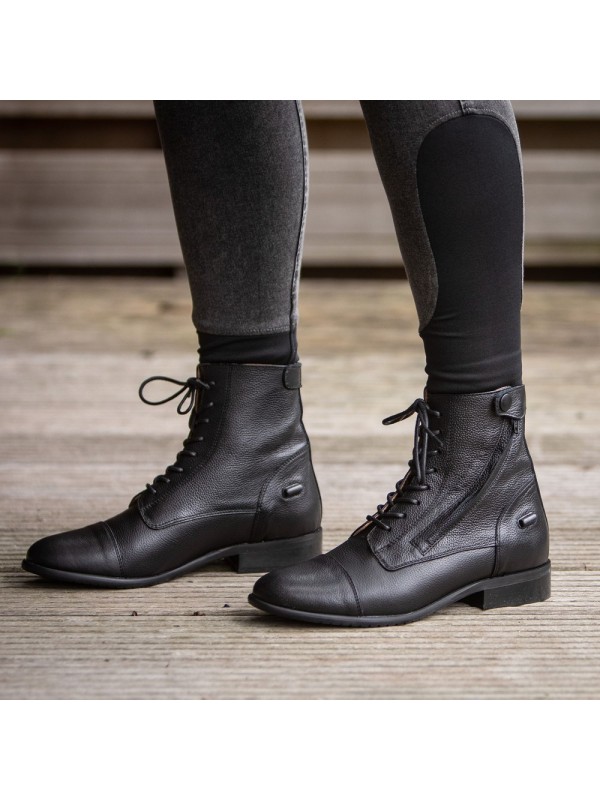 BOOTS EN CUIR BELLISA ZIP ET LACET HARRYS HORSE