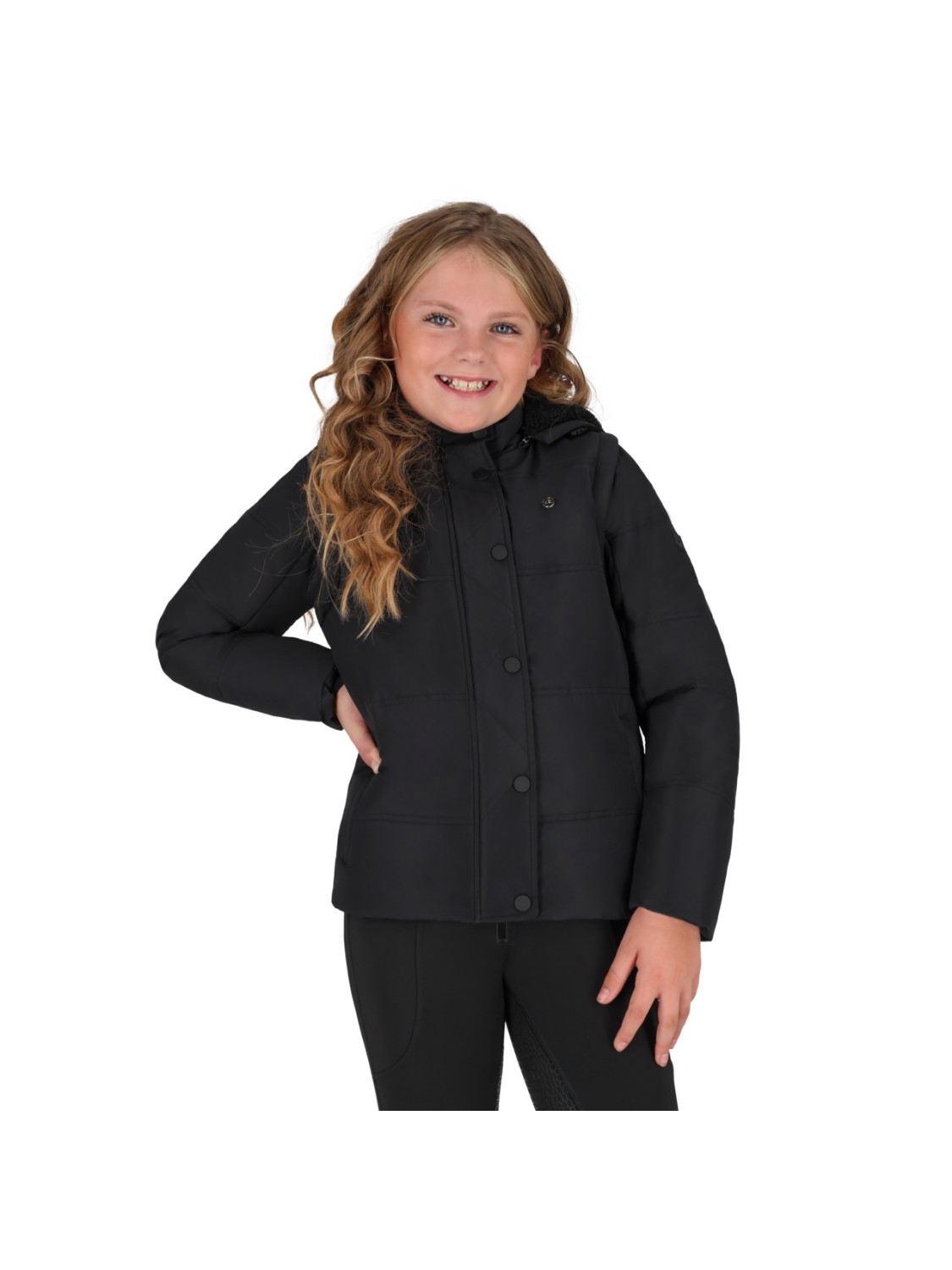 VESTE D'EQUITATION ENFANT HIVER RAYAH AVEC MANCHE AMOVIBLE QHP