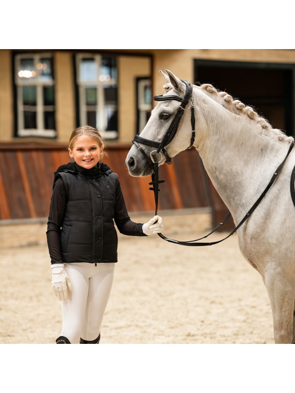 VESTE D'EQUITATION ENFANT HIVER RAYAH AVEC MANCHE AMOVIBLE QHP