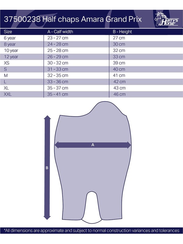 MINI-CHAPS GRAND PRIX ADULTE EN AMARA HARRYS HORSE