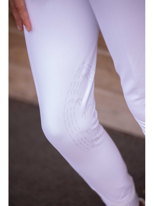 PANTALON D'EQUITATION "ELEGANCE" GRIP GENOU BLANC PENELOPE