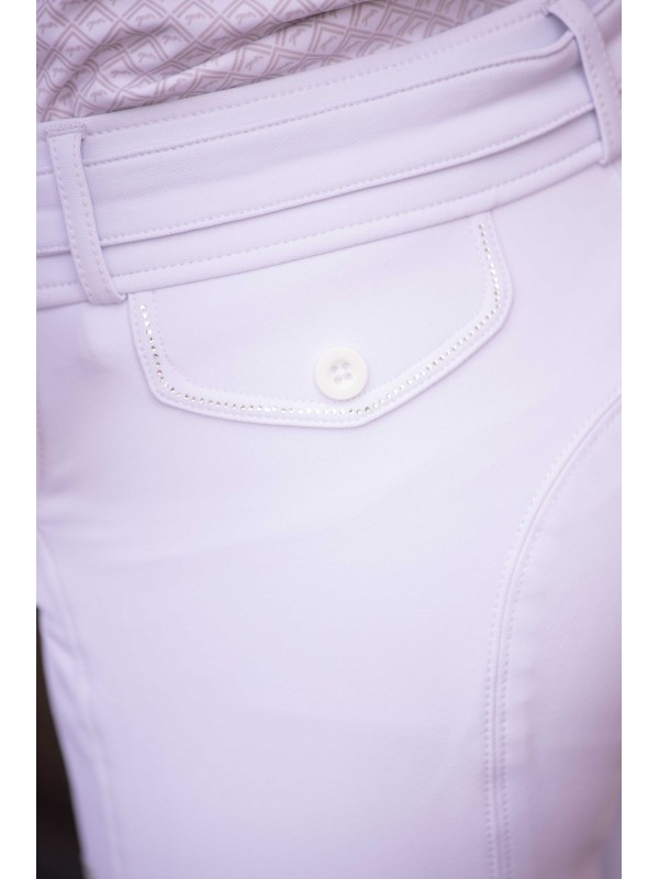PANTALON D'EQUITATION "ELEGANCE" GRIP GENOU BLANC PENELOPE