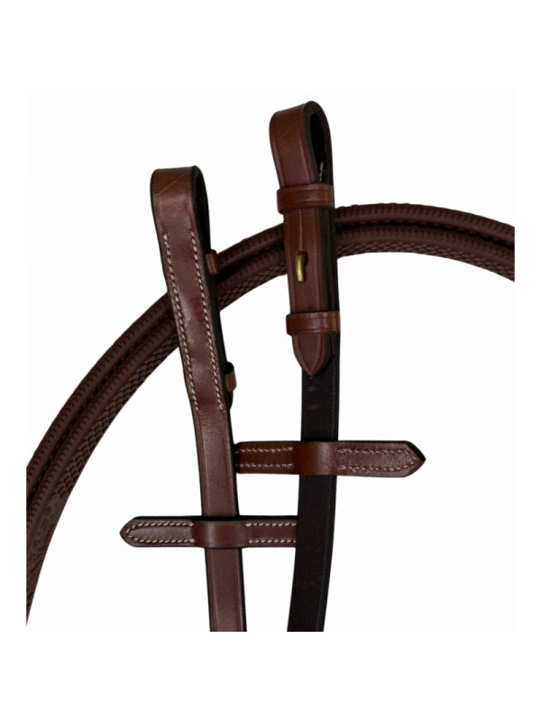 BRIDON CHEVAL EN CUIR, SURPIQUURE "KESSEL" TDET