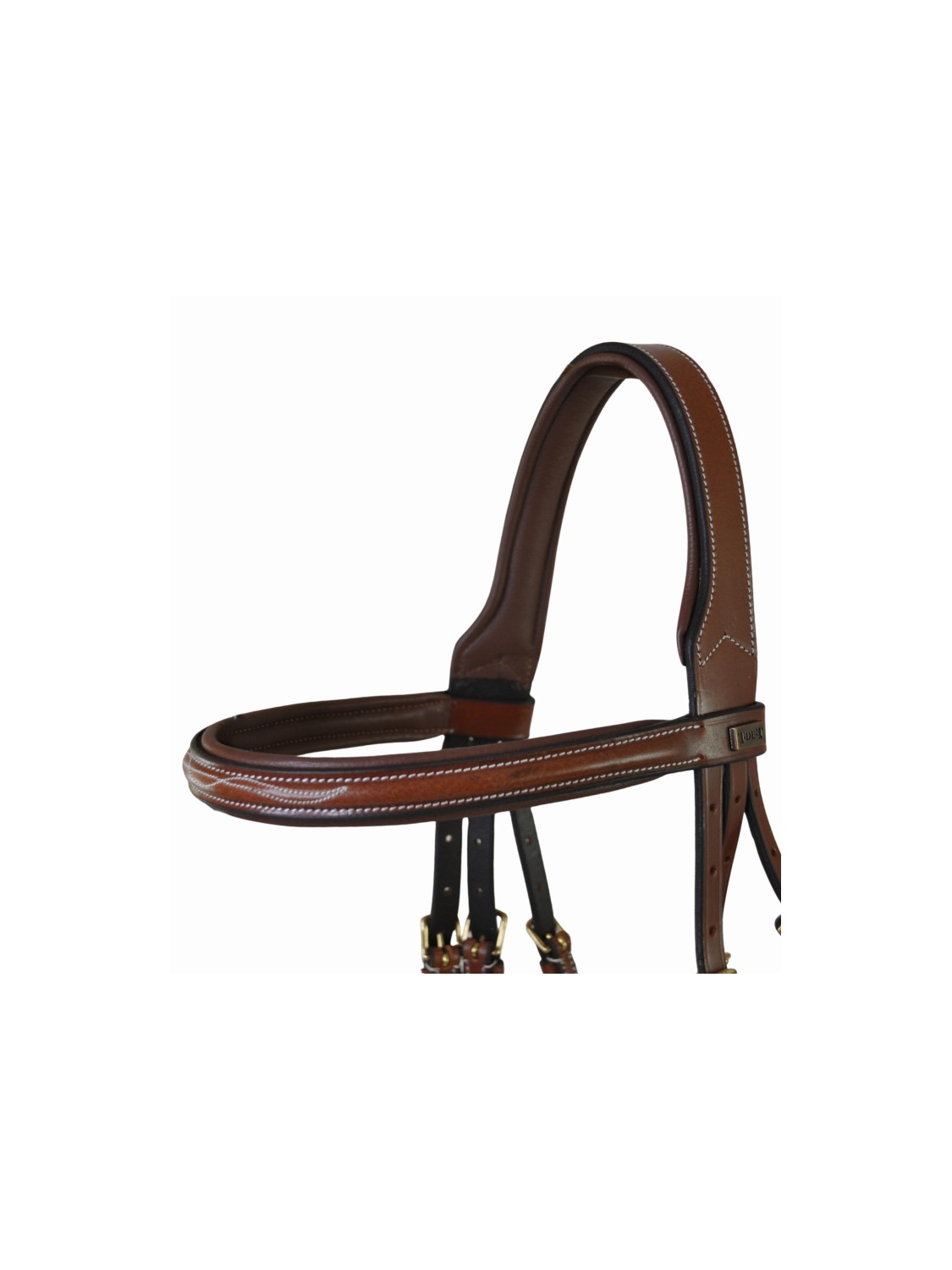 BRIDON CHEVAL EN CUIR, SURPIQUURE "KESSEL" TDET
