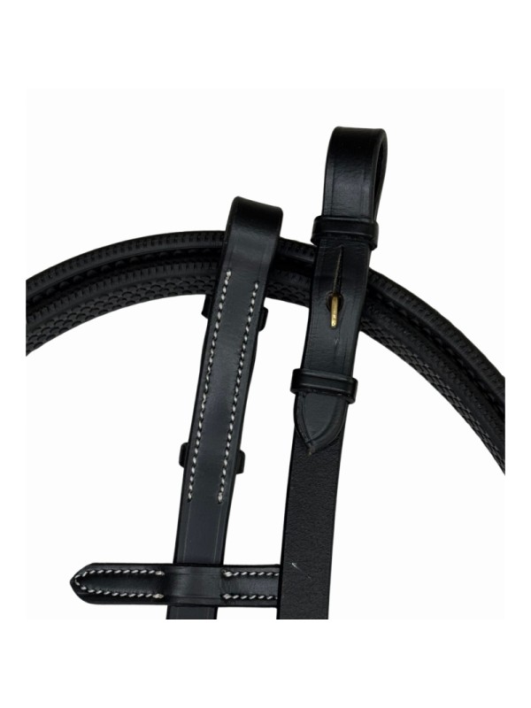 BRIDON CHEVAL EN CUIR, SURPIQUURE "KESSEL" TDET