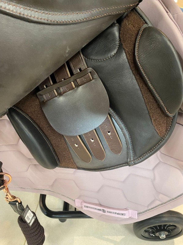 SELLE D'OBSTACLE EN CUIR "SPRINT DASLO GOLD" TATTINI