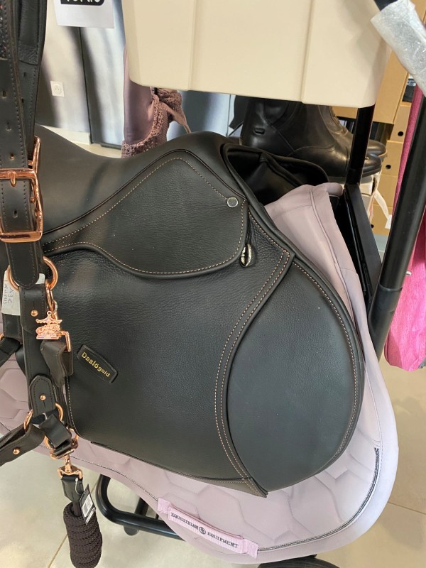 SELLE D'OBSTACLE EN CUIR "SPRINT DASLO GOLD" TATTINI