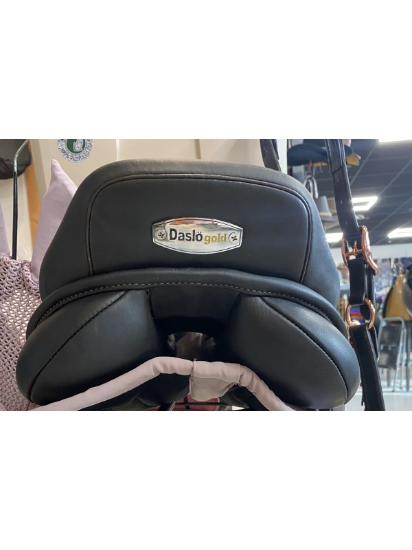 SELLE D'OBSTACLE EN CUIR "SPRINT DASLO GOLD" TATTINI