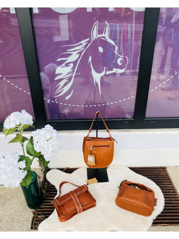 SAC EN BANDOULIERE, EN CUIR PENELOPE "AGATHE"