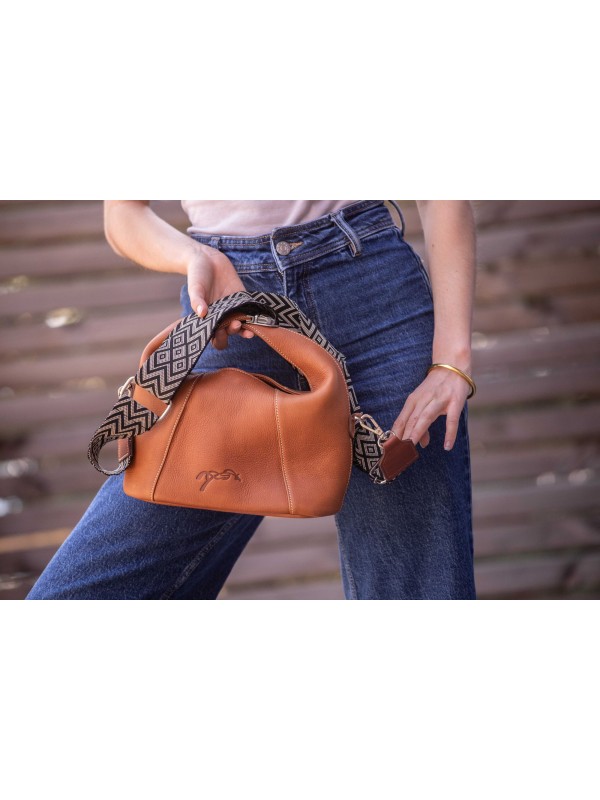 SAC EN BANDOULIERE, EN CUIR PENELOPE "AGATHE"