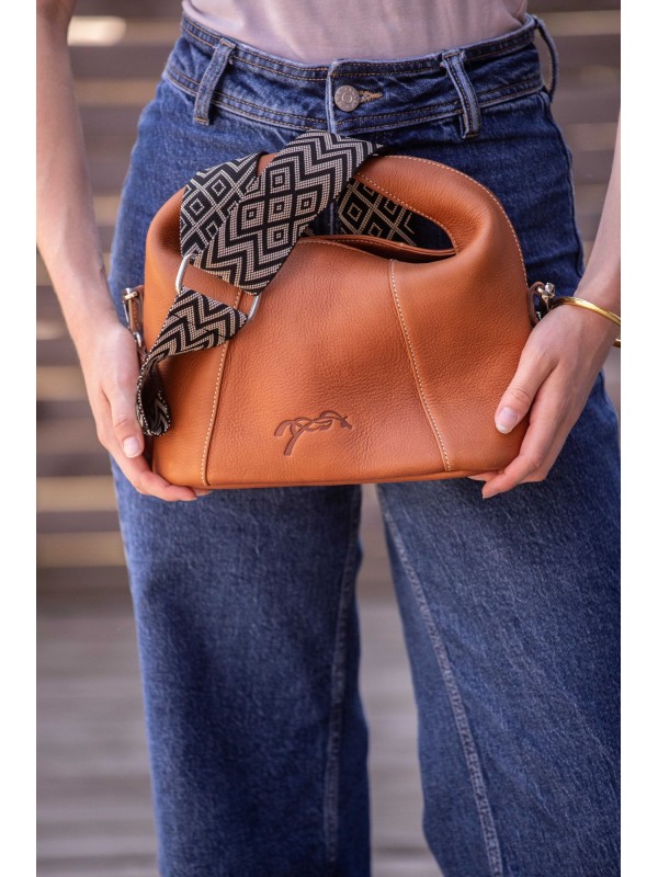 SAC EN BANDOULIERE, EN CUIR PENELOPE "AGATHE"