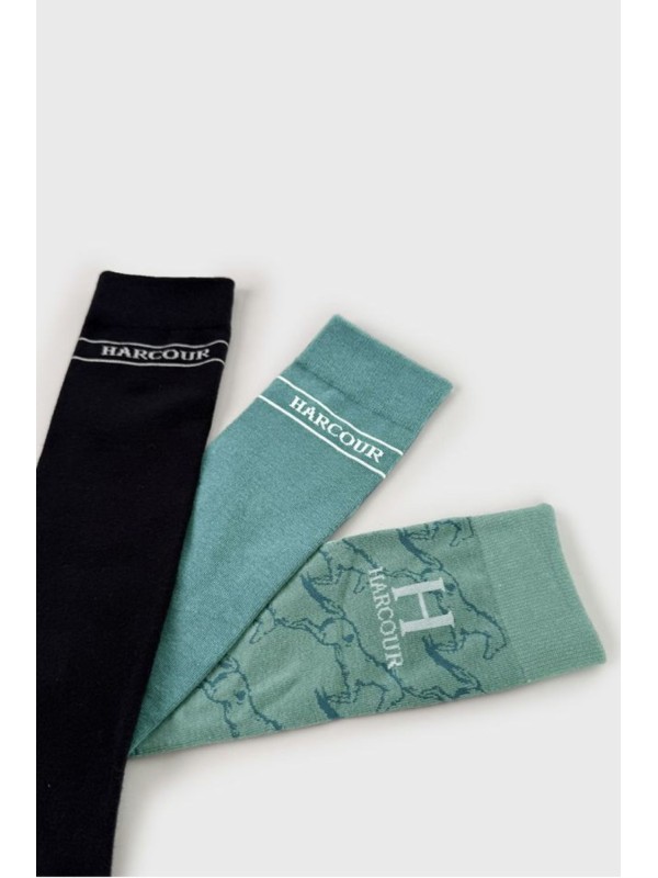 PACK DE 3 CHAUSSETTES D'EQUITATION "BEEGES" HARCOUR ETE 26