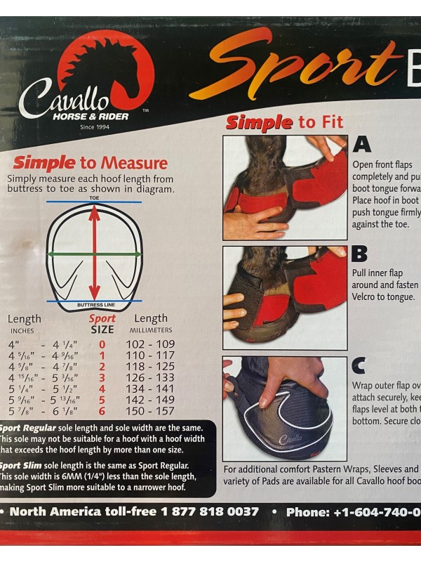 HIPPOSANDALES CAVALLO SPORT BOOTS TAILLE SLIM