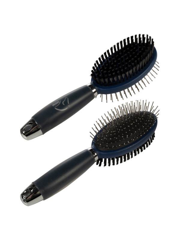 BROSSE A CRIN DOUBLE FACE, POIGNEE GEL " HKM "